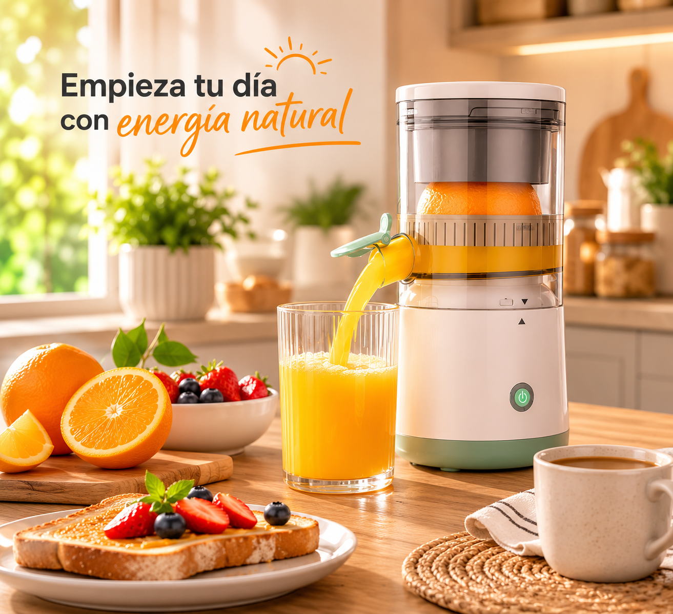 Exprimidor eléctrico de jugo inalambrico