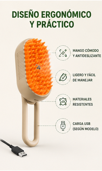 Cepillo de Vapor 3 en 1